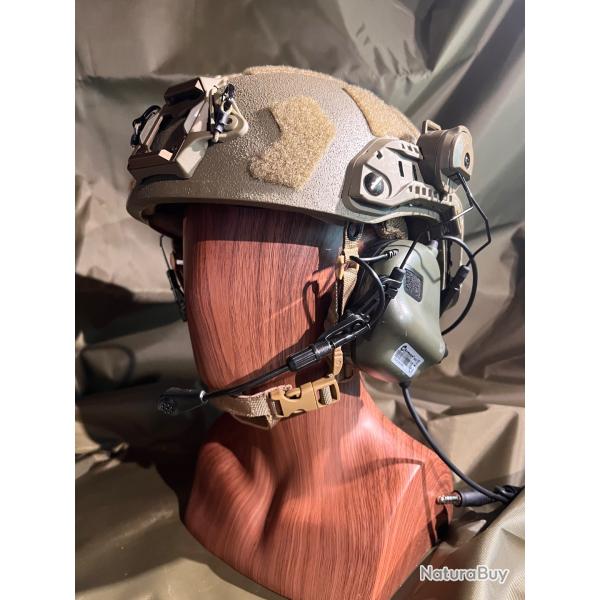 Casque Balistique Fast SF Aramide Higth Cut 2025 Green rangers pack Audio