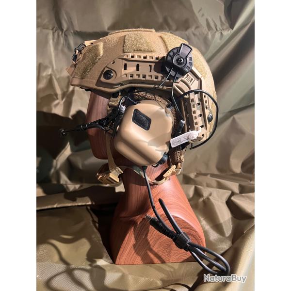 Casque Balistique Fast SF Aramide Higth Cut 2025  Coyote pack Audio