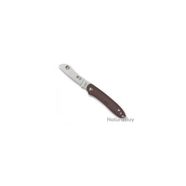 Couteau Spyderco ROADIE BRUN lame style pied de mouton acier N690Co