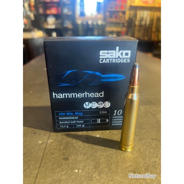 BOITE X10 SAKO HAMMERHEAD BONDED SOFT POINT 300WIN MAG 220GR
