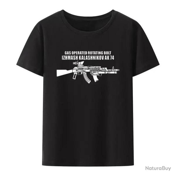 T shirt manches courtes Kalachnikov AK74 Noir