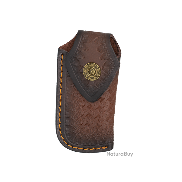 Barbaric 39788-MA tui en cuir marron pour couteaux pliants