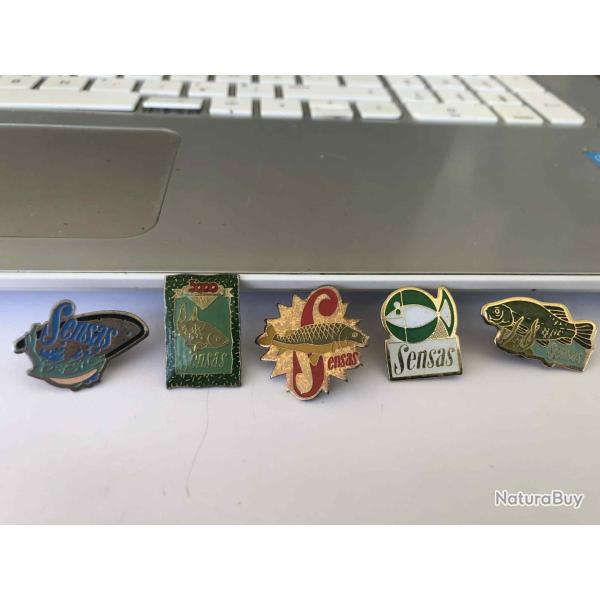 LOT DE 5 PIN'S SENSAS COLLECTION