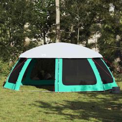 Tente piscine toit amovible parois maille vert d'eau 690x690 cm