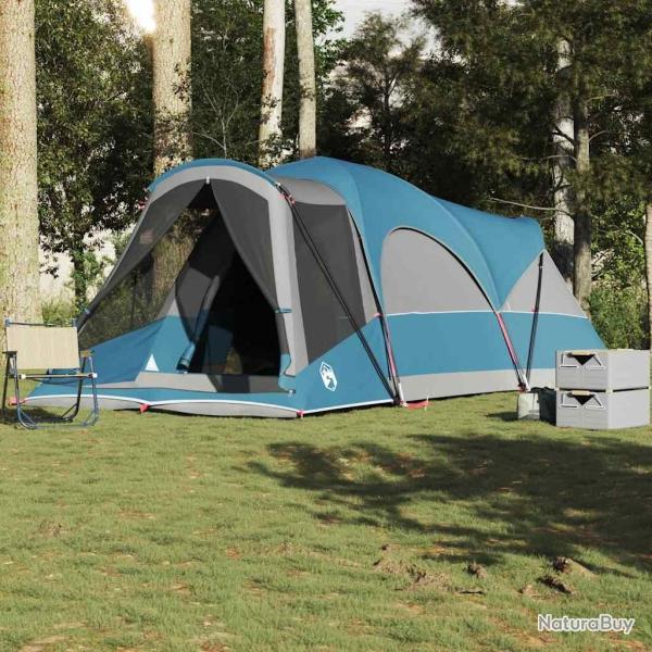 Tente familiale tunnel 8 personnes bleu imperm�able