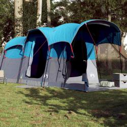 Tente familiale tunnel 8 personnes bleu imperm&eacute;able