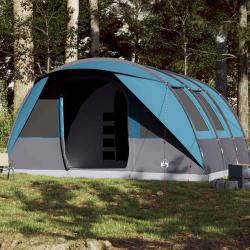 Tente familiale tunnel 7 personnes bleu imperm&eacute;able