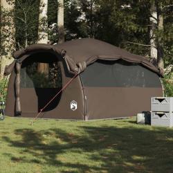 Tente familiale tunnel 6 personnes marron imperm&eacute;able