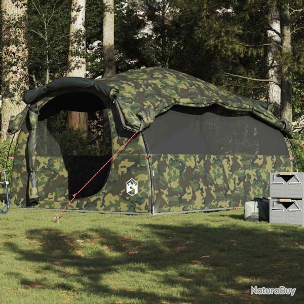 Tente familiale tunnel 6 personnes camouflage imperm�able alsavelo