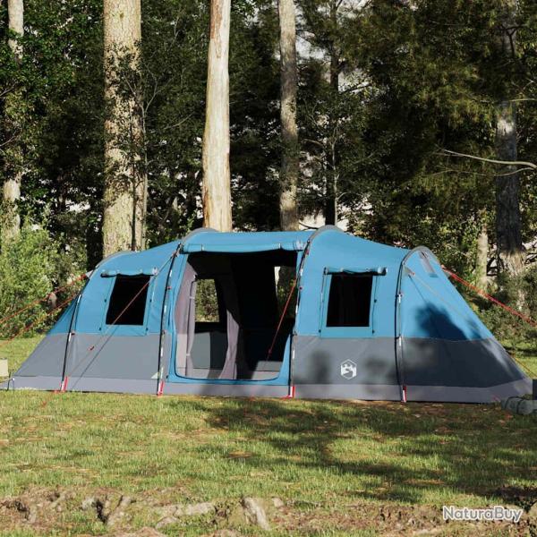 Tente familiale tunnel 6 personnes bleu imperm�able