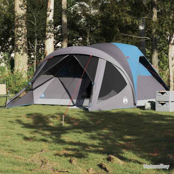 Tente familiale tunnel 6 personnes bleu imperm�able