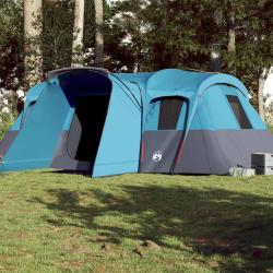 Tente familiale tunnel 16 personnes bleu imperm&eacute;able