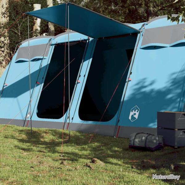 Tente familiale tunnel 10 personnes bleu imperm�able