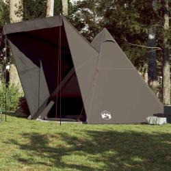 Tente familiale tipi 6 personnes marron imperm&eacute;able