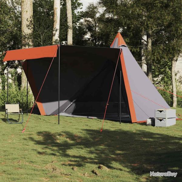 Tente familiale tipi 6 personnes gris et orange imperm�able