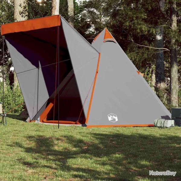 Tente familiale tipi 6 personnes gris et orange imperm�able