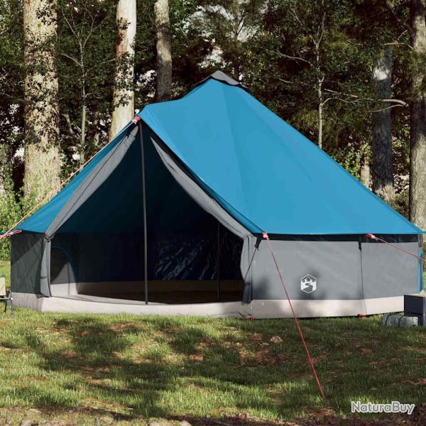 Tente familiale tipi 12 personnes bleu imperm�able