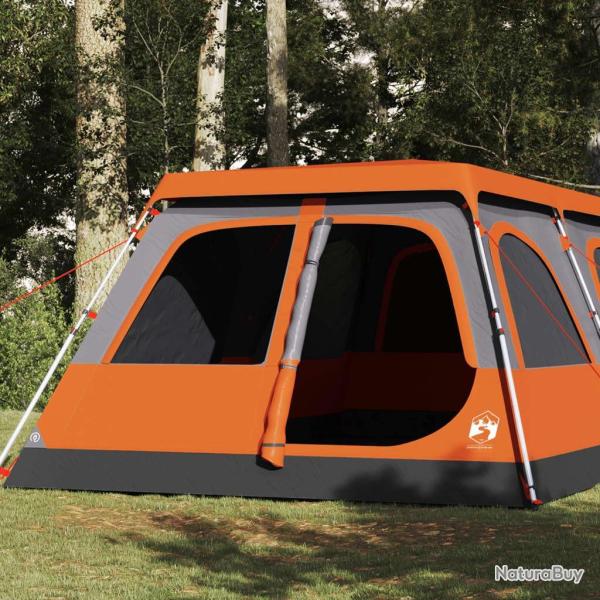 Tente familiale d�me 8 personnes gris orange lib�ration rapide