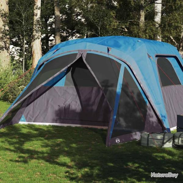 Tente familiale avec porche 6 personnes bleu imperm�able