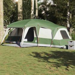 Tente familiale avec d&ocirc;me porche 9 personnes vert imperm&eacute;able