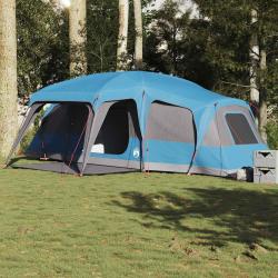 Tente familiale avec d&ocirc;me de porche 9personnes bleu imperm&eacute;able