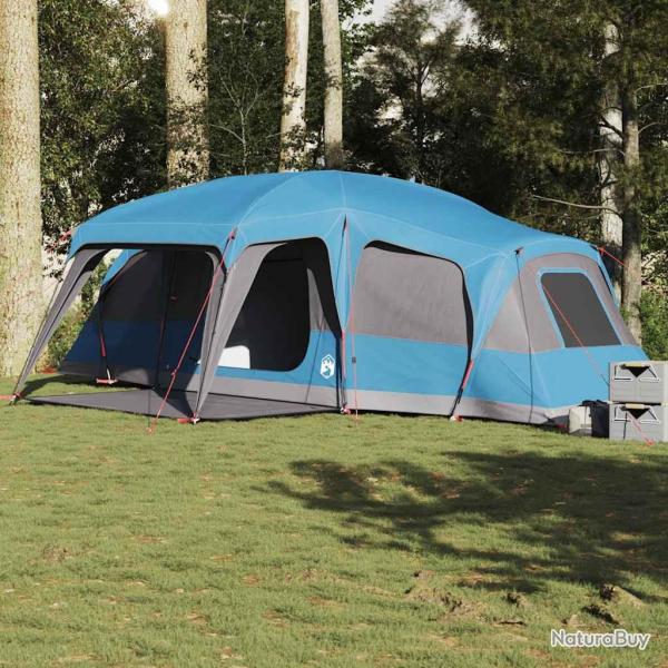 Tente familiale avec d�me de porche 9personnes bleu imperm�able