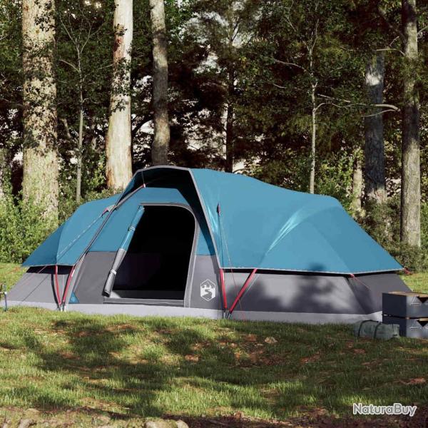 Tente familiale � d�me 9 personnes bleu imperm�able