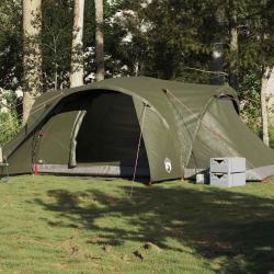Tente familiale &agrave; d&ocirc;me 6 personnes vert olive imperm&eacute;able