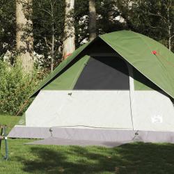 Tente familiale &agrave; d&ocirc;me 6 personnes vert imperm&eacute;able