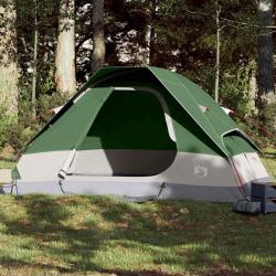Tente familiale &agrave; d&ocirc;me 6 personnes vert imperm&eacute;able