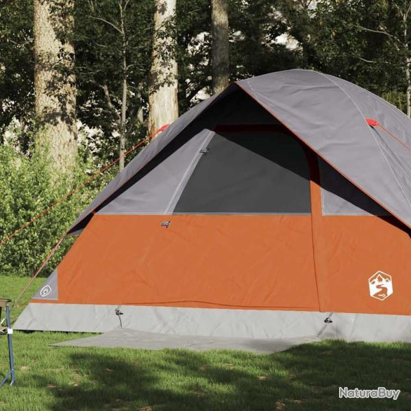 Tente familiale � d�me 6 personnes orange imperm�able
