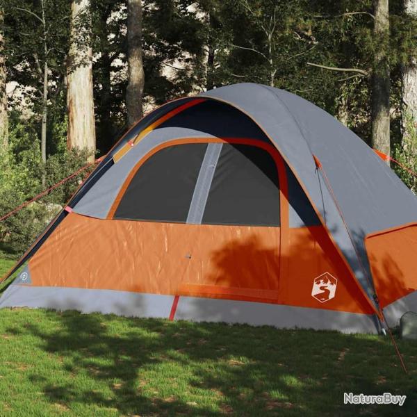Tente familiale � d�me 6 personnes orange imperm�able alsavelo