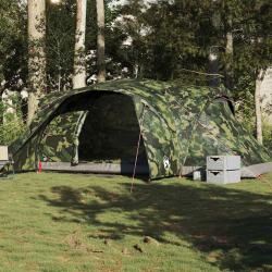 Tente familiale &agrave; d&ocirc;me 6 personnes camouflage imperm&eacute;able