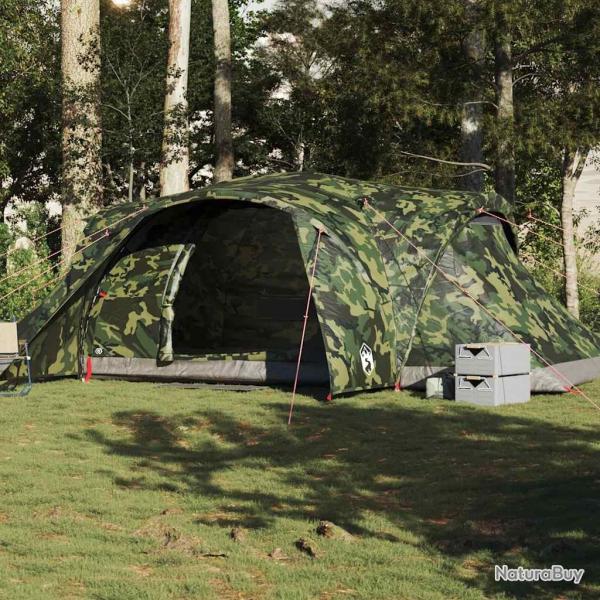 Tente familiale � d�me 6 personnes camouflage imperm�able alsavelo
