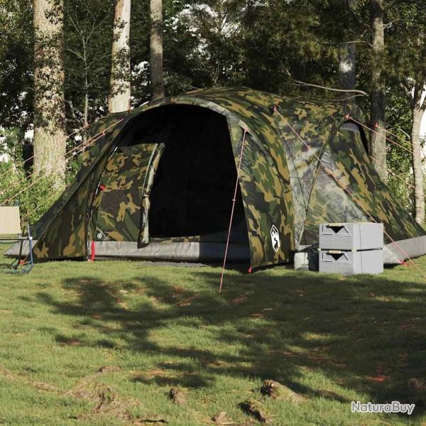 Tente familiale � d�me 6 personnes camouflage imperm�able