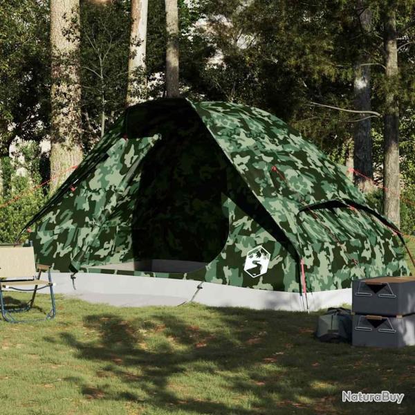 Tente familiale � d�me 6 personnes camouflage imperm�able
