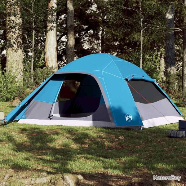 Tente familiale � d�me 6 personnes bleu imperm�able