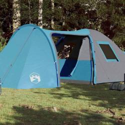 Tente familiale &agrave; d&ocirc;me 6 personnes bleu imperm&eacute;able