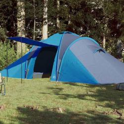 Tente familiale &agrave; d&ocirc;me 6 personnes bleu imperm&eacute;able