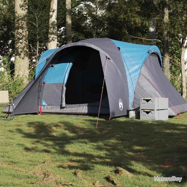 Tente familiale � d�me 6 personnes bleu imperm�able