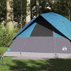 Tente familiale &agrave; d&ocirc;me 6 personnes bleu imperm&eacute;able