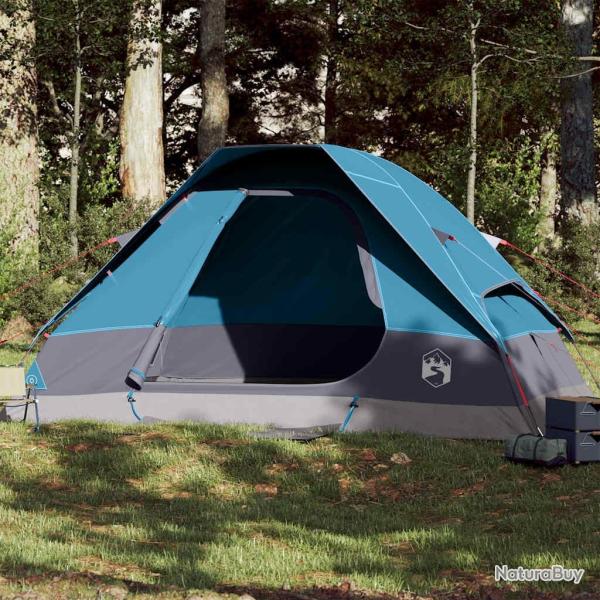 Tente familiale � d�me 6 personnes bleu imperm�able