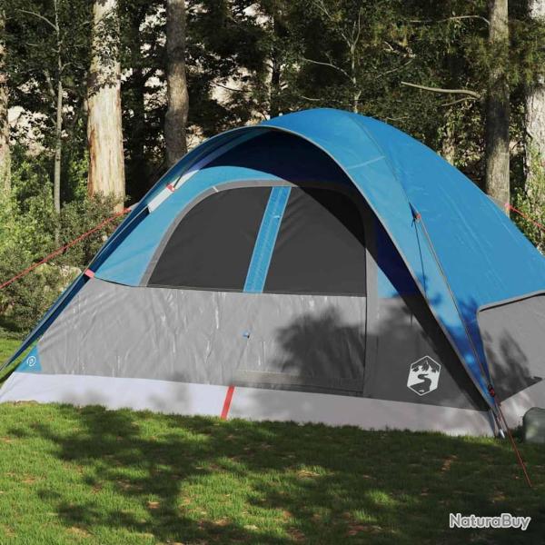 Tente familiale � d�me 6 personnes bleu imperm�able