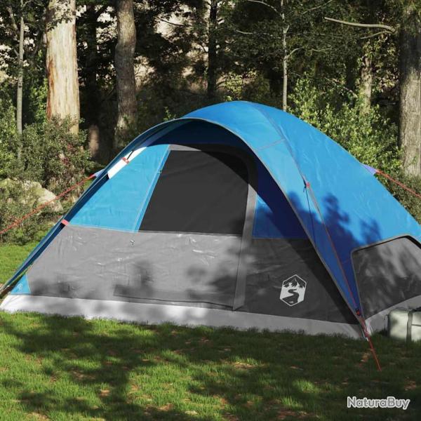 Tente familiale � d�me 6 personnes bleu imperm�able