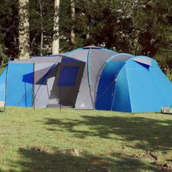 Tente familiale &agrave; d&ocirc;me 12 personnes bleu imperm&eacute;able