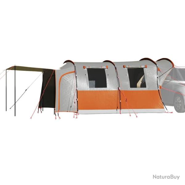 Tente de voiture 4 personnes gris et orange imperm�able
