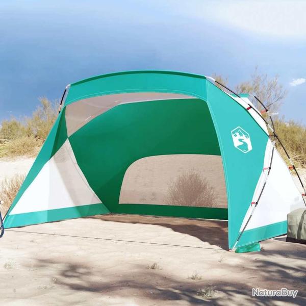 Tente de plage vert d'eau 274x178x170/148 cm 185T polyester alsavelo