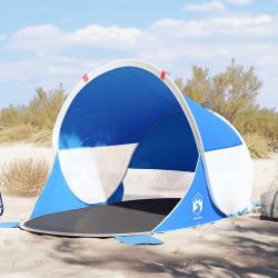 Tente de plage bleu azur&eacute; escamotable imperm&eacute;able