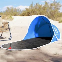 Tente de plage bleu azur&eacute; escamotable imperm&eacute;able