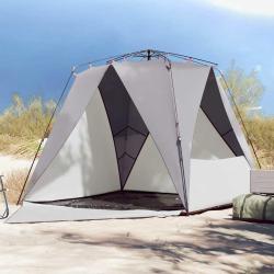 Tente de plage 4 personnes gris lib&eacute;ration rapide imperm&eacute;able